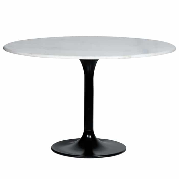 Marble table round – White