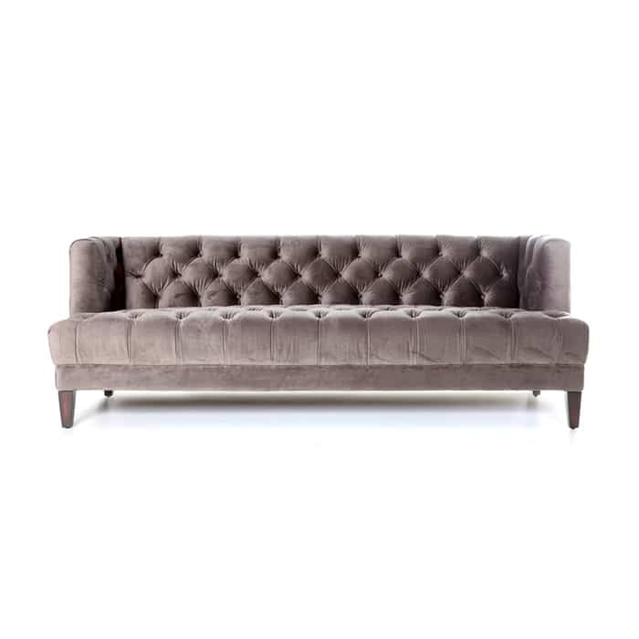 Vogue Couch – Grey velvet